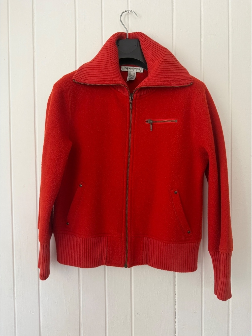 Jones New York Wool Bomber Jacket Orange size medium